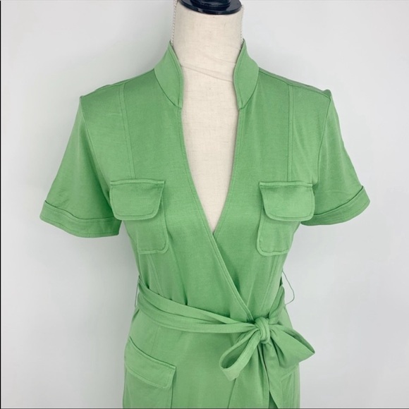 Banan Republic faux wrap silk/cotton blend dress - Picture 2 of 5